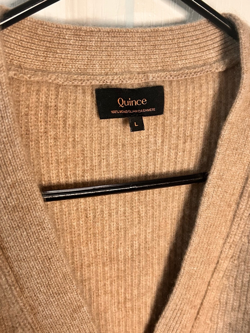 Quince Women’s Large Mongolian Cashmere Fisherman Boxy Cropped Cardigan Sweater - Picture 3 of 11